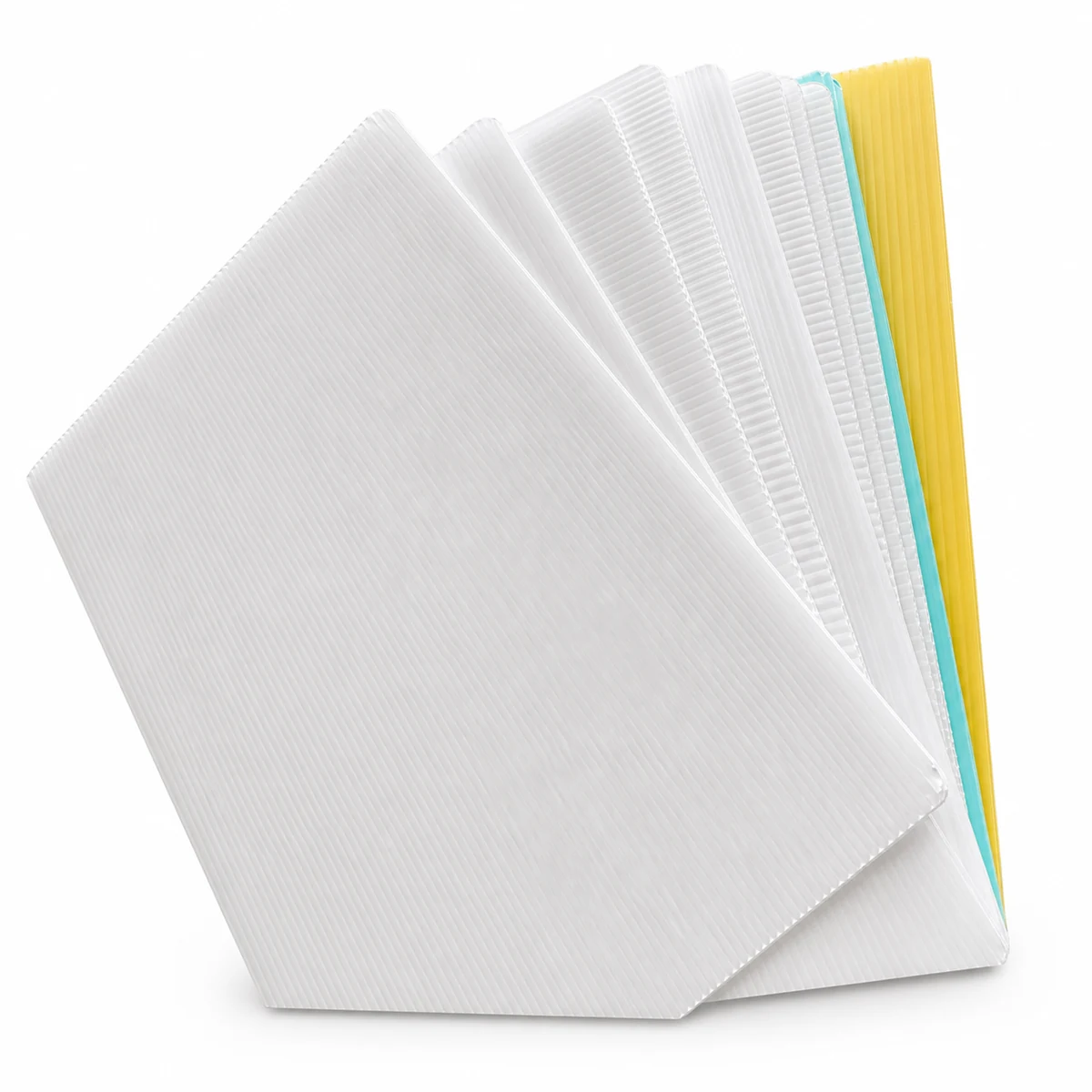Thumbnail of white corrugated plastic sheet sample fan