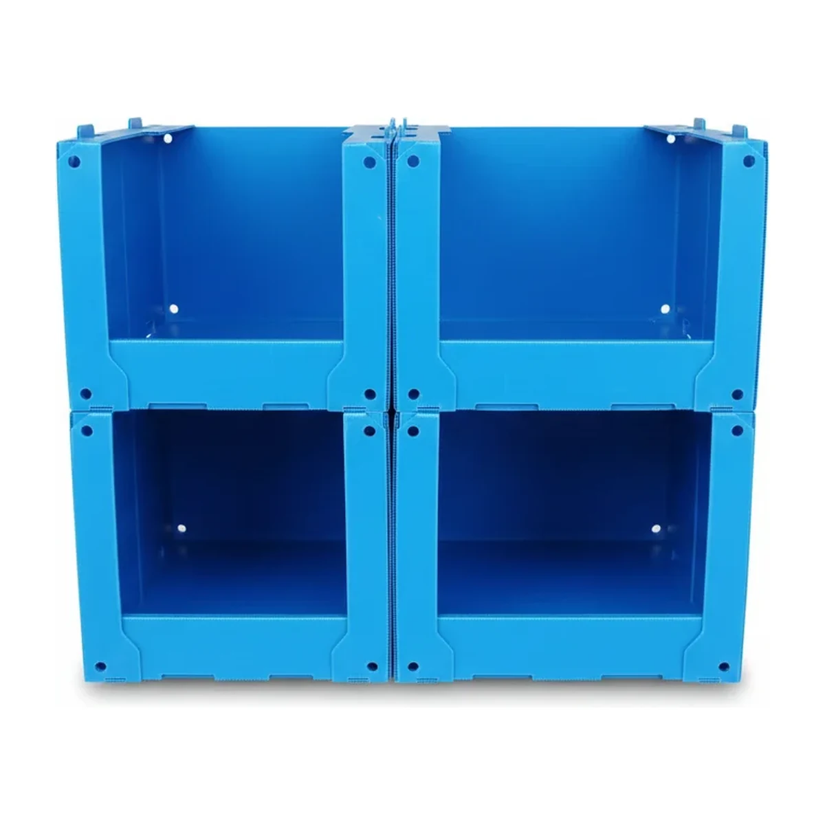 Thumbnail of blue stackable corrugated plastic totes