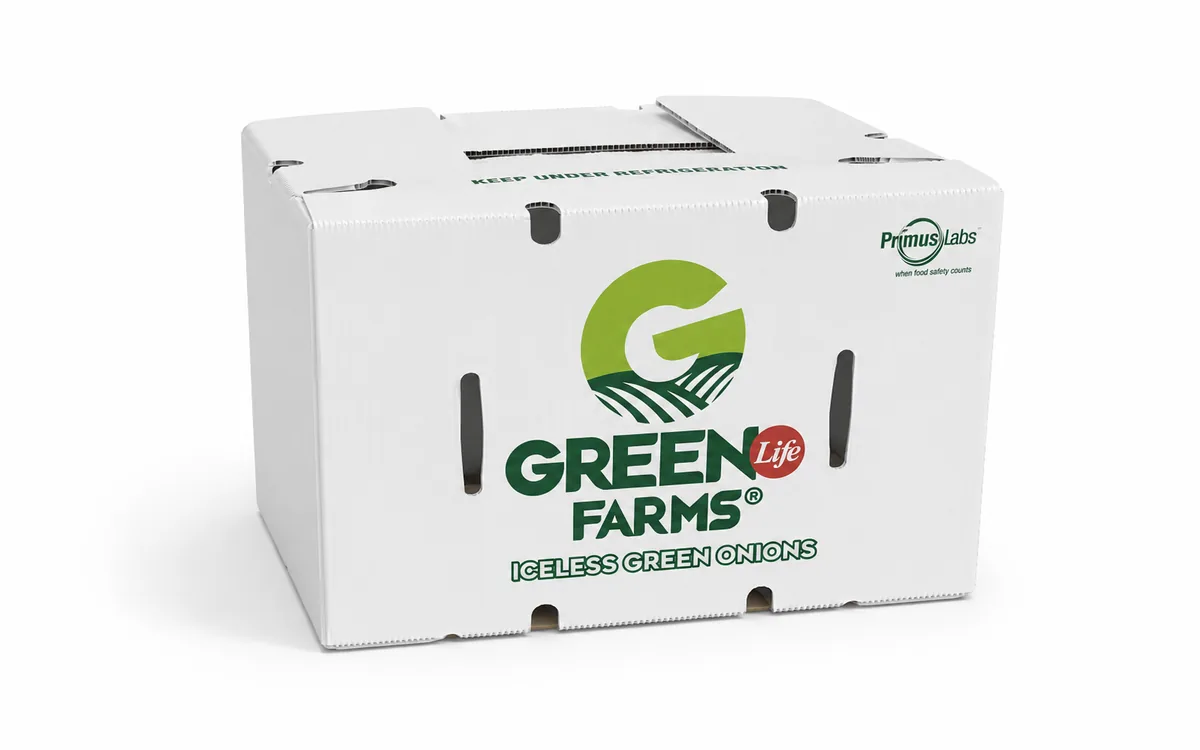 Moisture-resistant ventilated produce packaging box